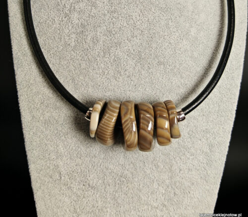 Naszyjnik z krzemienia pasiastego OPONKI