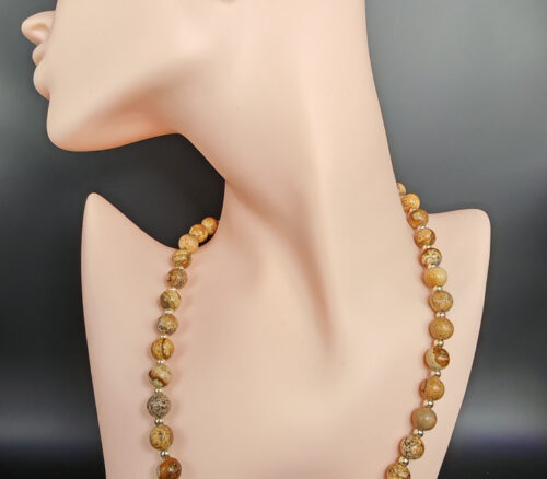 Naszyjnik z jaspisu krajobrazowego