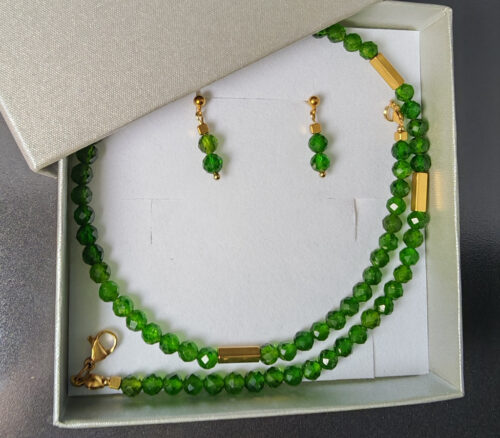 Naszyjnik z diopsydów UROKLIWA ZIELEŃ