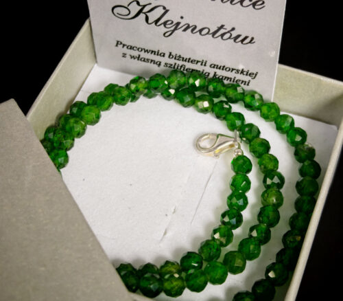 Naszyjnik z diopsydów srebro